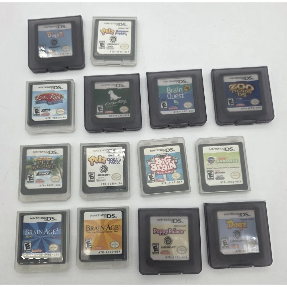Nintendo‎ DS Electric Blue 14 Games Used All Games Work READ Description #0333